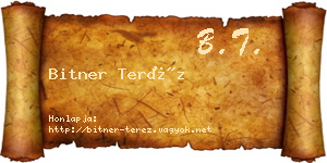 Bitner Teréz névjegykártya